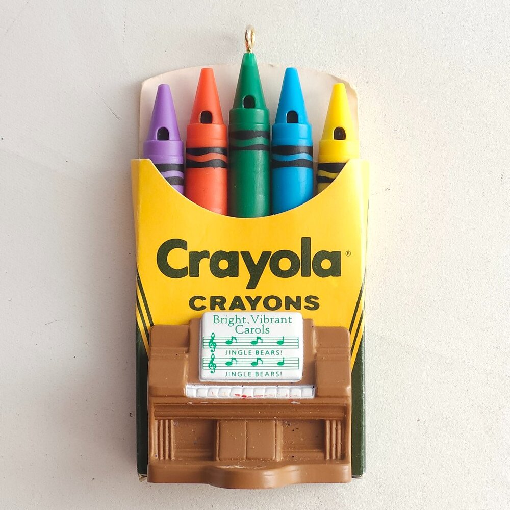 CUTE RETRO 1991 Hallmark Keepsake Crayola Christmas Ornament